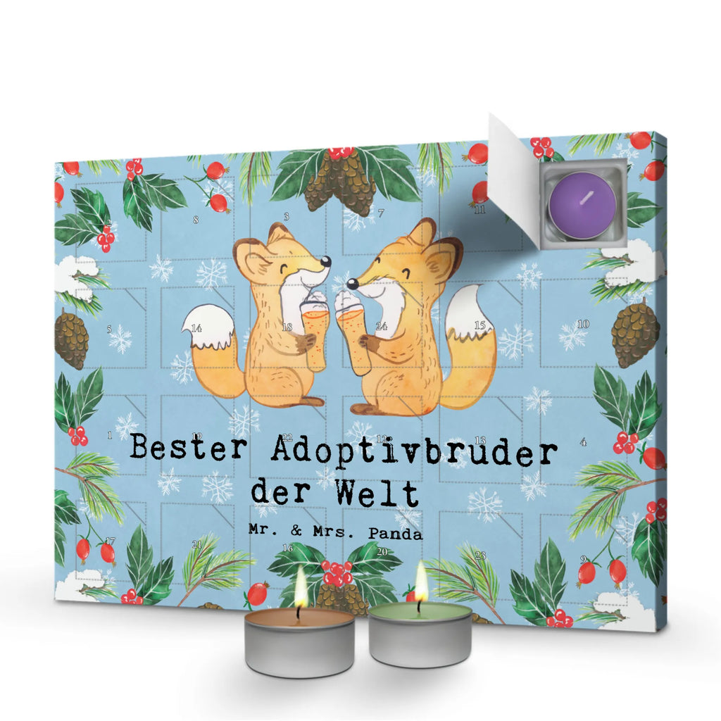 Scented candle advent calendar Fox Best adoptive brother in the world for, thank you, gift, giving, birthday, birthday present, gift idea, souvenir, make you happy, gift tip, adopted, sister, Adoptive brother, son, trifle, family, brother heart, brother, best, sibling