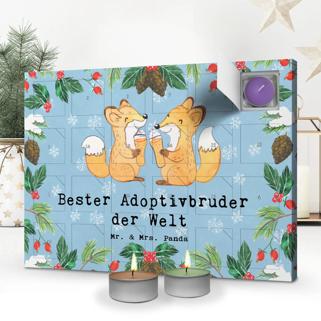 Scented candle advent calendar Fox Best adoptive brother in the world for, thank you, gift, giving, birthday, birthday present, gift idea, souvenir, make you happy, gift tip, adopted, sister, Adoptive brother, son, trifle, family, brother heart, brother, best, sibling