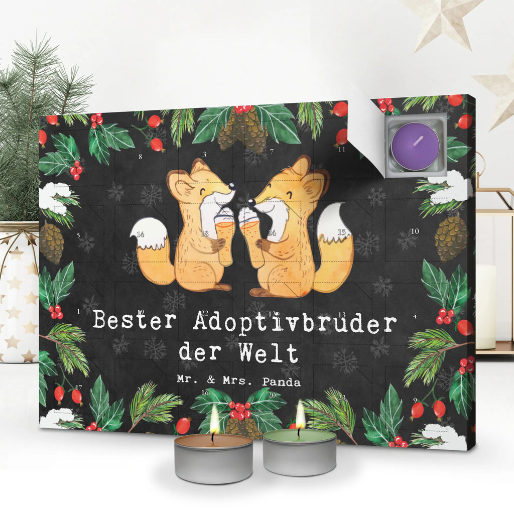 Scented candle advent calendar Fox Best adoptive brother in the world for, thank you, gift, giving, birthday, birthday present, gift idea, souvenir, make you happy, gift tip, adopted, sister, Adoptive brother, son, trifle, family, brother heart, brother, best, sibling