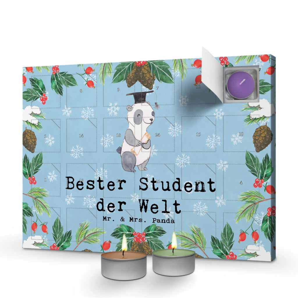 Scented candle advent calendar penguin Best student in the world for, thank you, gift, giving, birthday, birthday present, gift idea, souvenir, make you happy, gift tip, college, university, model student, funny, alumni, fun, study, humorous, son, student, graduation, students
