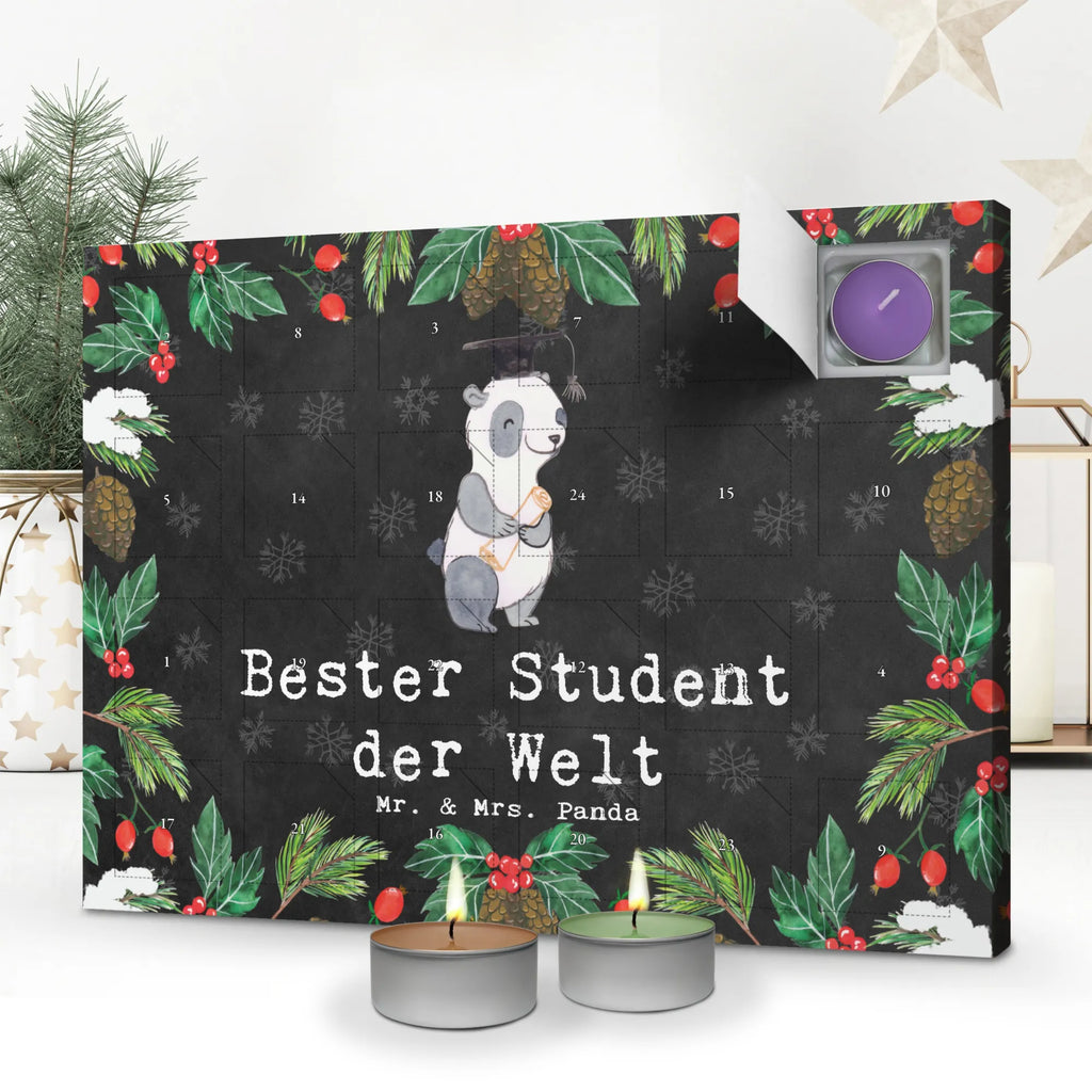 Scented candle advent calendar penguin Best student in the world for, thank you, gift, giving, birthday, birthday present, gift idea, souvenir, make you happy, gift tip, college, university, model student, funny, alumni, fun, study, humorous, son, student, graduation, students