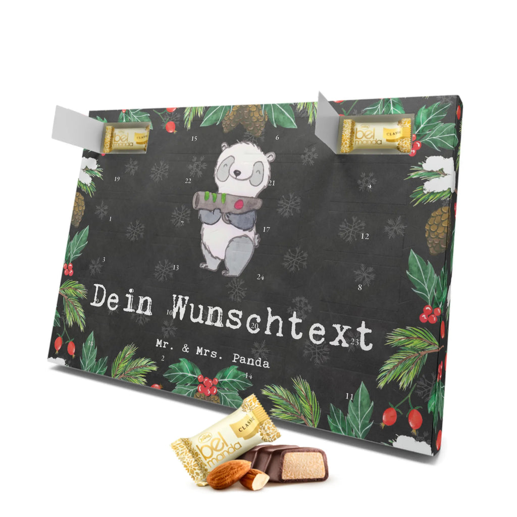 Personalisierter Marzipan Adventskalender Panda LaserTag Personalisierter Marzipan Adventskalender, Geschenk, Sport, Sportart, Hobby, Schenken, Danke, Dankeschön, Auszeichnung, Gewinn, Sportler, Lasertag, Lasergame Zentrum