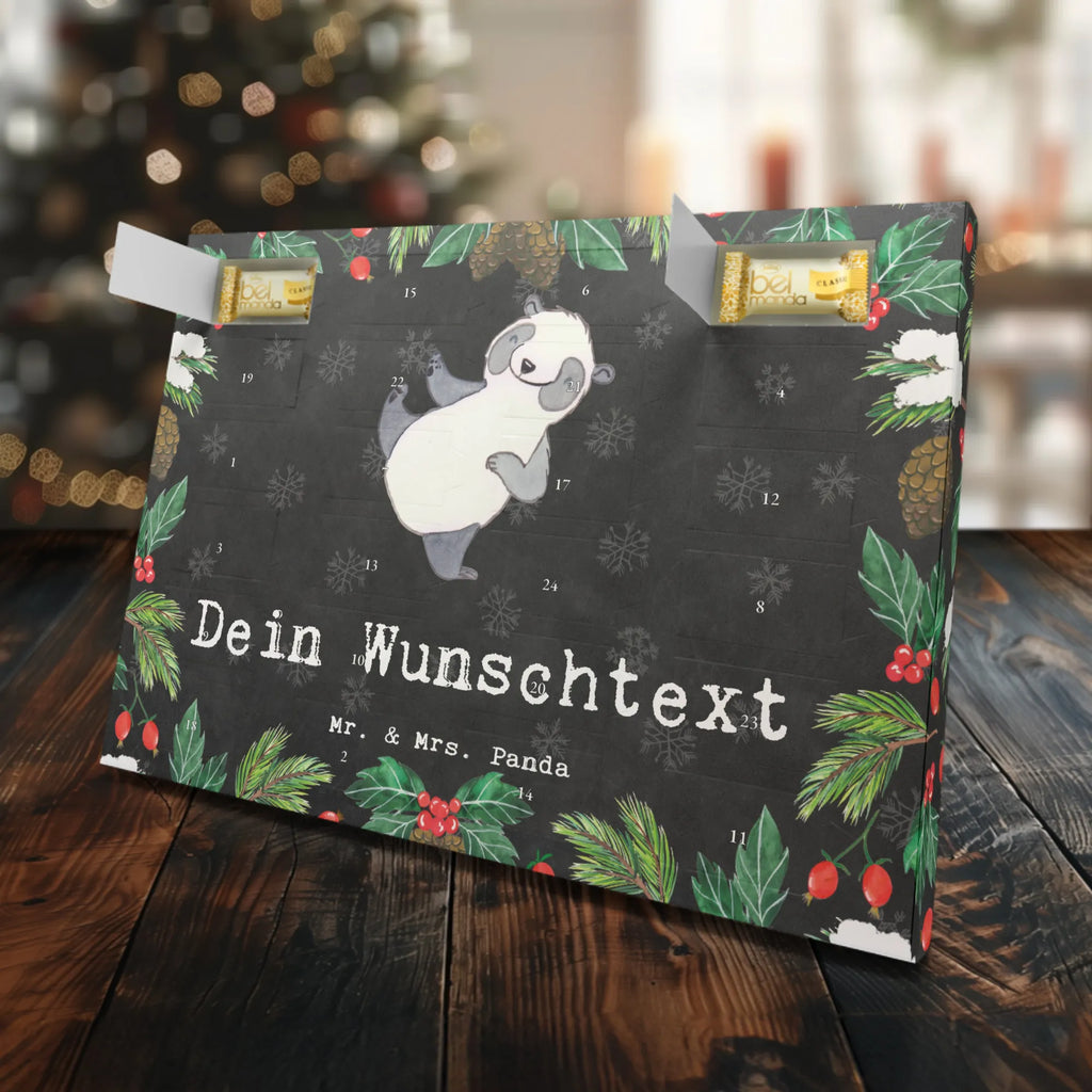 Personalisierter Marzipan Adventskalender Panda Kampfkunst Personalisierter Marzipan Adventskalender, Geschenk, Sport, Sportart, Hobby, Schenken, Danke, Dankeschön, Auszeichnung, Gewinn, Sportler, Kampfkunst, Selbstverteidigung, Kampfsportarten