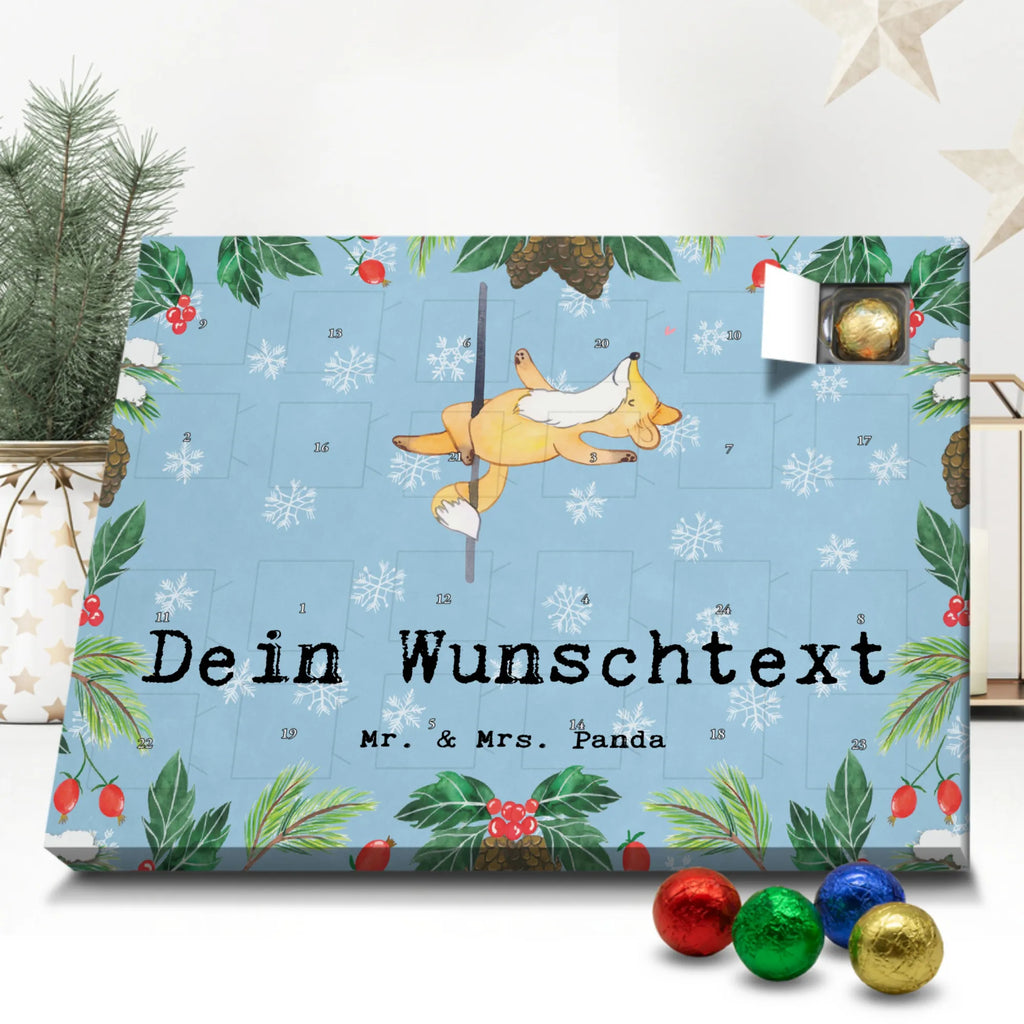 Adventskalender mit Namen Fuchs Poledance Adventskalender mit Namen, Personalisierter Adventskalender, Sportart, Geschenk, Hobby, Danke, Dankeschön, Auszeichnung, Gewinn, Sportler, Sport, Schenken, Pole Dance, Tanzen, Tanz