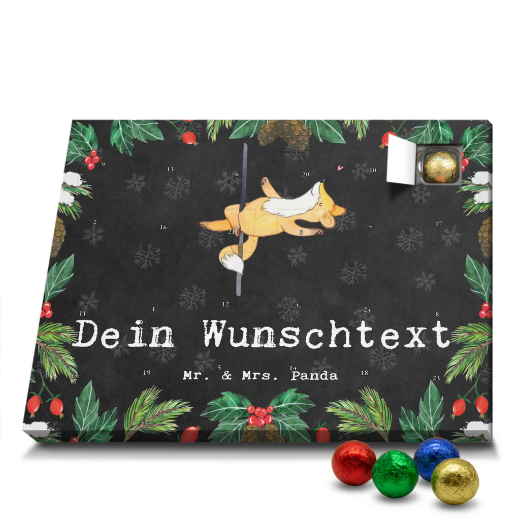Adventskalender mit Namen Fuchs Poledance Adventskalender mit Namen, Personalisierter Adventskalender, Sportart, Geschenk, Hobby, Danke, Dankeschön, Auszeichnung, Gewinn, Sportler, Sport, Schenken, Pole Dance, Tanzen, Tanz