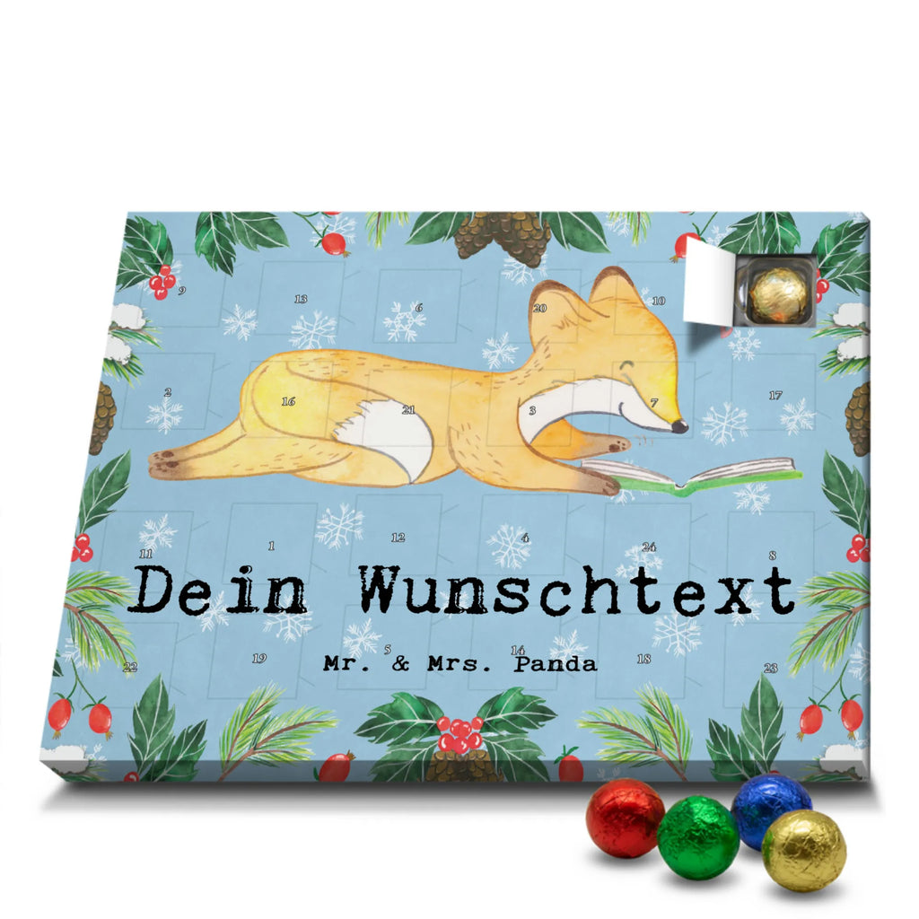 Adventskalender mit Namen Fuchs Lesen Personalisierter Adventskalender, Adventskalender mit Namen, Sportart, Geschenk, Hobby, Danke, Dankeschön, Auszeichnung, Gewinn, Sportler, Sport, Schenken, Bücher lesen, Bücherwurm, lesen