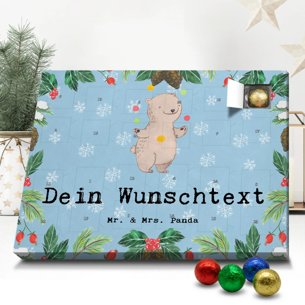 Adventskalender mit Namen Bär Jonglieren Personalisierter Adventskalender, Adventskalender mit Namen, Sportart, Geschenk, Hobby, Danke, Dankeschön, Auszeichnung, Gewinn, Sportler, Sport, Schenken, Artistik, Zirkus, Jonglieren, Jongleur