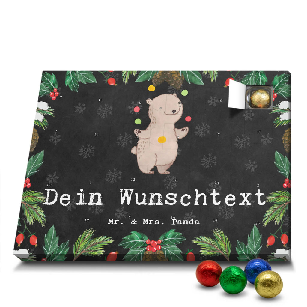 Adventskalender mit Namen Bär Jonglieren Personalisierter Adventskalender, Adventskalender mit Namen, Sportart, Geschenk, Hobby, Danke, Dankeschön, Auszeichnung, Gewinn, Sportler, Sport, Schenken, Artistik, Zirkus, Jonglieren, Jongleur