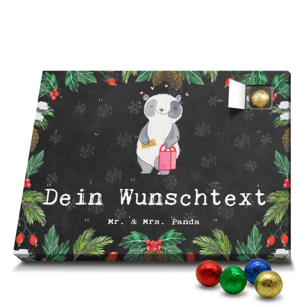 Adventskalender mit Namen Panda Shopping Adventskalender mit Namen, Personalisierter Adventskalender, Sportart, Geschenk, Hobby, Danke, Dankeschön, Auszeichnung, Gewinn, Sportler, Sport, Schenken, Einkaufen, Shopping, Shoppen