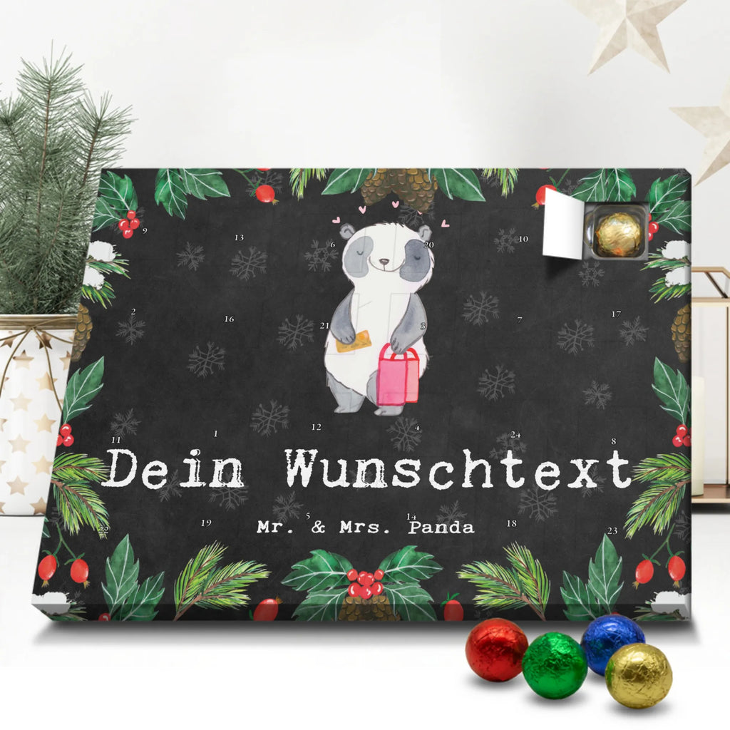 Adventskalender mit Namen Panda Shopping Adventskalender mit Namen, Personalisierter Adventskalender, Sportart, Geschenk, Hobby, Danke, Dankeschön, Auszeichnung, Gewinn, Sportler, Sport, Schenken, Einkaufen, Shopping, Shoppen