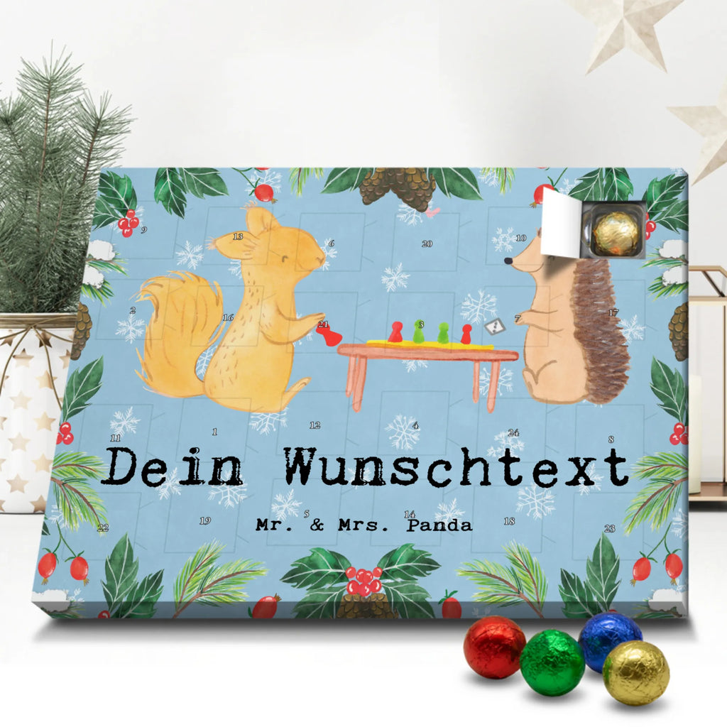 Personalisierter Schoko Adventskalender Eichhörnchen Gesellschaftsspiele Adventskalender mit Namen, Personalisierter Adventskalender, Sportart, Geschenk, Hobby, Danke, Dankeschön, Auszeichnung, Gewinn, Sportler, Sport, Schenken, Spieleabend, Gesellschaftsspiele, Spielen