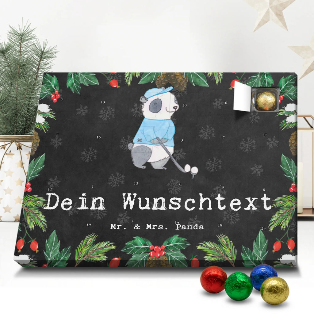 Adventskalender mit Namen Panda Golfen Adventskalender mit Namen, Personalisierter Adventskalender, Sportart, Geschenk, Hobby, Danke, Dankeschön, Auszeichnung, Gewinn, Sportler, Sport, Schenken, Golf spielen, Golfturnier, Golfplatz, Golfen, Golf Verein
