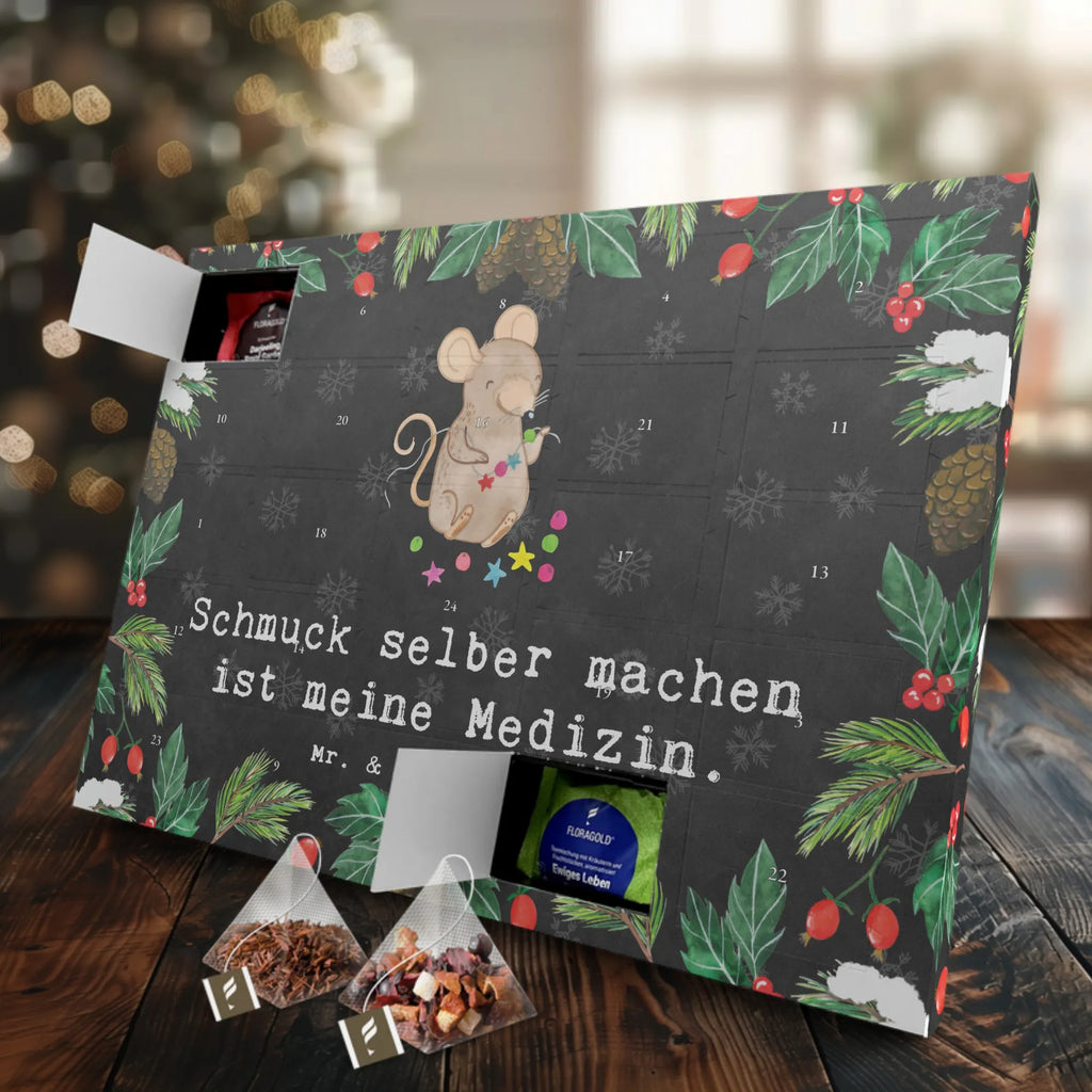 Tee Adventskalender Maus Schmuck selber machen Adventskalender, Tee Adventskalender, Adventskalender mit Tee, Geschenk, Schenken, Sport, Sportart, Hobby, Danke, Dankeschön, Auszeichnung, Gewinn, Sportler, DIY, Schmuck Selber machen, Schmuck Basteln