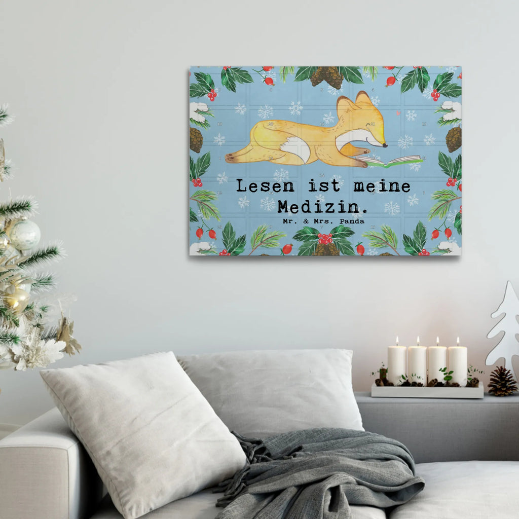 Tee Adventskalender Fuchs Lesen Adventskalender mit Tee, Tee Adventskalender, Adventskalender, Geschenk, Schenken, Sport, Sportart, Hobby, Danke, Dankeschön, Auszeichnung, Gewinn, Sportler, Bücherwurm, Bücher lesen, lesen