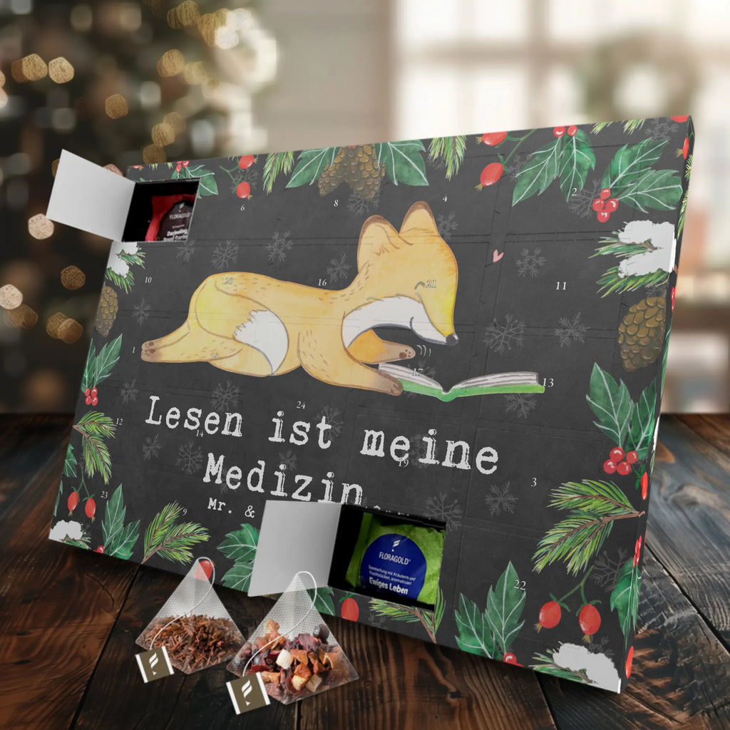 Tee Adventskalender Fuchs Lesen Adventskalender mit Tee, Tee Adventskalender, Adventskalender, Geschenk, Schenken, Sport, Sportart, Hobby, Danke, Dankeschön, Auszeichnung, Gewinn, Sportler, Bücherwurm, Bücher lesen, lesen
