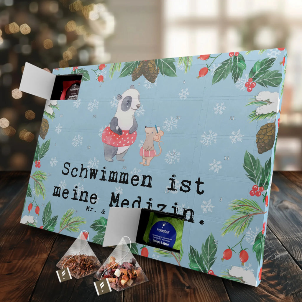 Tee Adventskalender Otter Schwimmen Adventskalender mit Tee, Adventskalender, Tee Adventskalender, Geschenk, Schenken, Sport, Sportart, Hobby, Danke, Dankeschön, Auszeichnung, Gewinn, Sportler, Schwimmkurs, Wassersport, Schwimmen