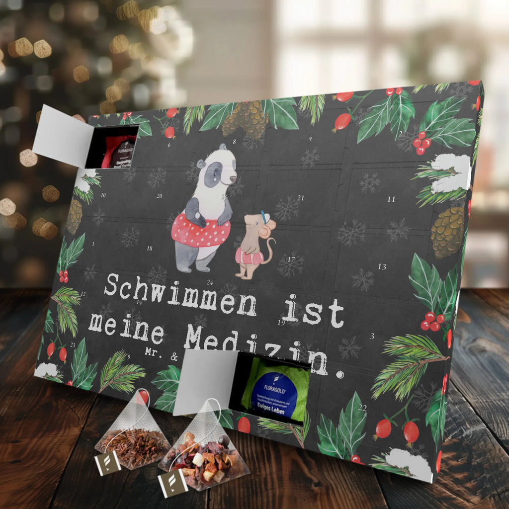 Tee Adventskalender Otter Schwimmen Adventskalender mit Tee, Adventskalender, Tee Adventskalender, Geschenk, Schenken, Sport, Sportart, Hobby, Danke, Dankeschön, Auszeichnung, Gewinn, Sportler, Schwimmkurs, Wassersport, Schwimmen