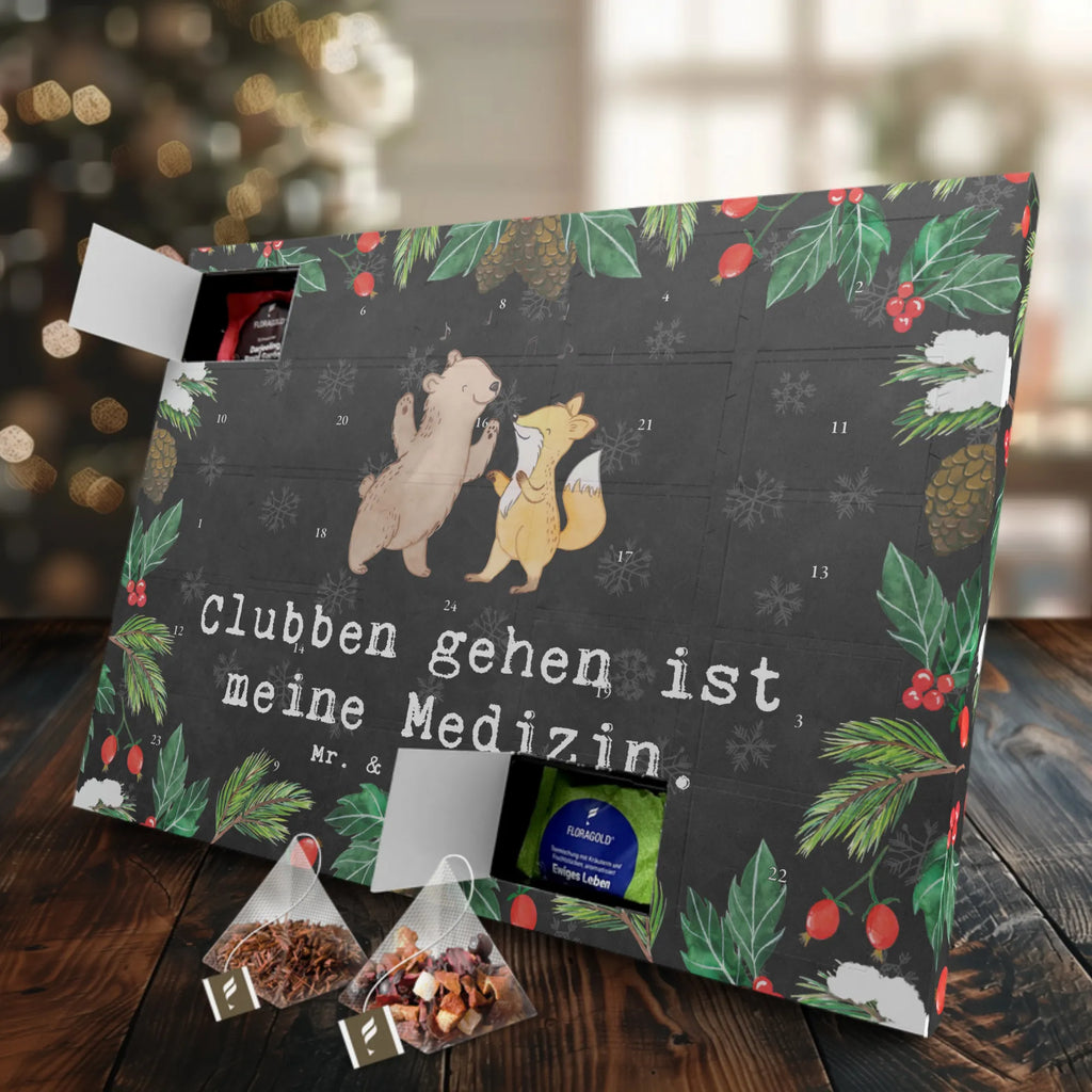 Tee Adventskalender Bär & Fuchs Disco Tee Adventskalender, Adventskalender mit Tee, Adventskalender, Geschenk, Schenken, Sport, Sportart, Hobby, Danke, Dankeschön, Auszeichnung, Gewinn, Sportler, Feiern, Clubbing, Clubs, Disco, Tanzen