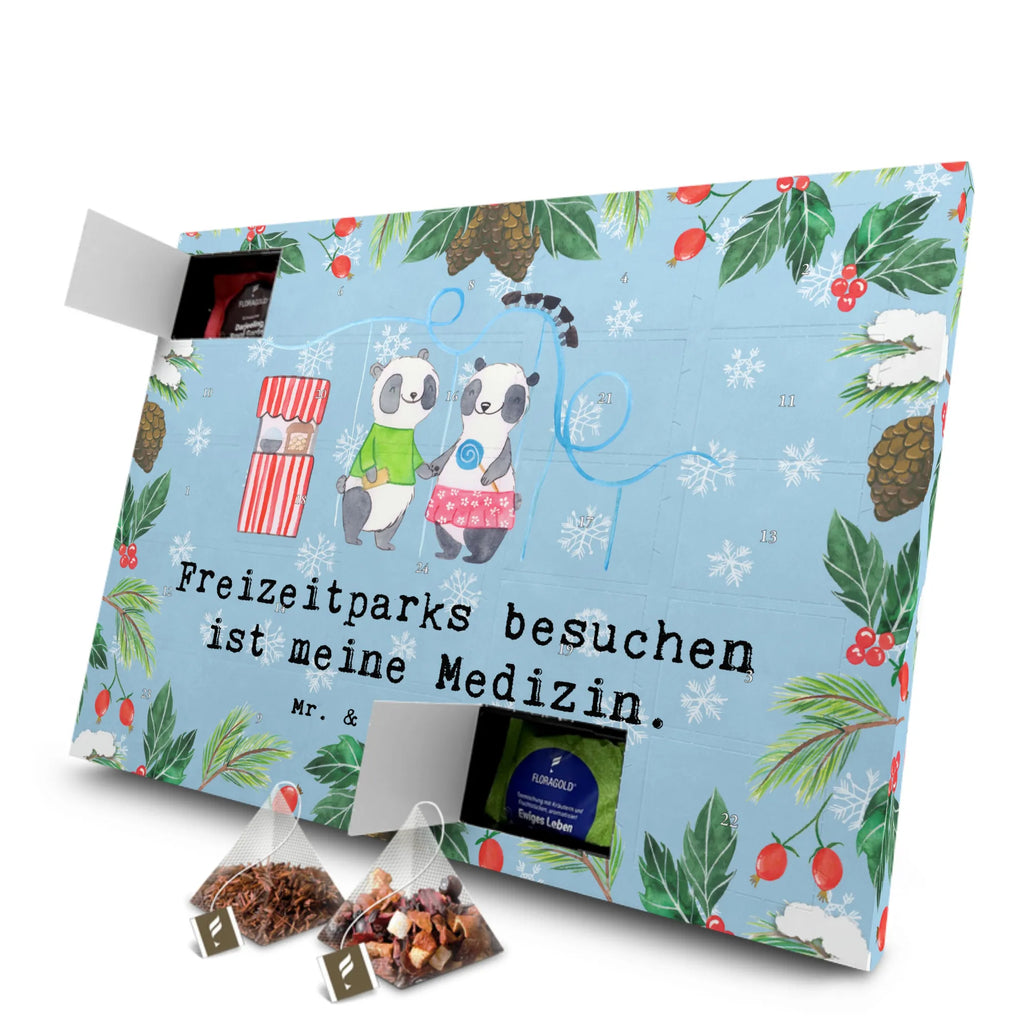 pandas visit amusement park Adventskalender mit Tee, Adventskalender, Tee Adventskalender, Geschenk, Schenken, Sport, Sportart, Hobby, Danke, Dankeschön, Auszeichnung, Gewinn, Sportler, Achterbahn fahren, Freizeitpark Besuchen