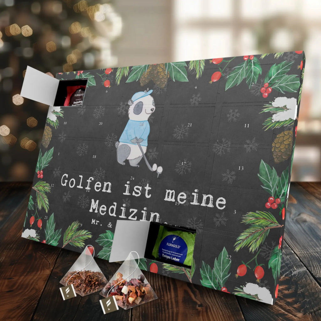  panda golfing Adventskalender, Tee Adventskalender, Adventskalender mit Tee, Geschenk, Schenken, Sport, Sportart, Hobby, Danke, Dankeschön, Auszeichnung, Gewinn, Sportler, Golf spielen, Golfplatz, Golfturnier, Golf Verein, Golfen