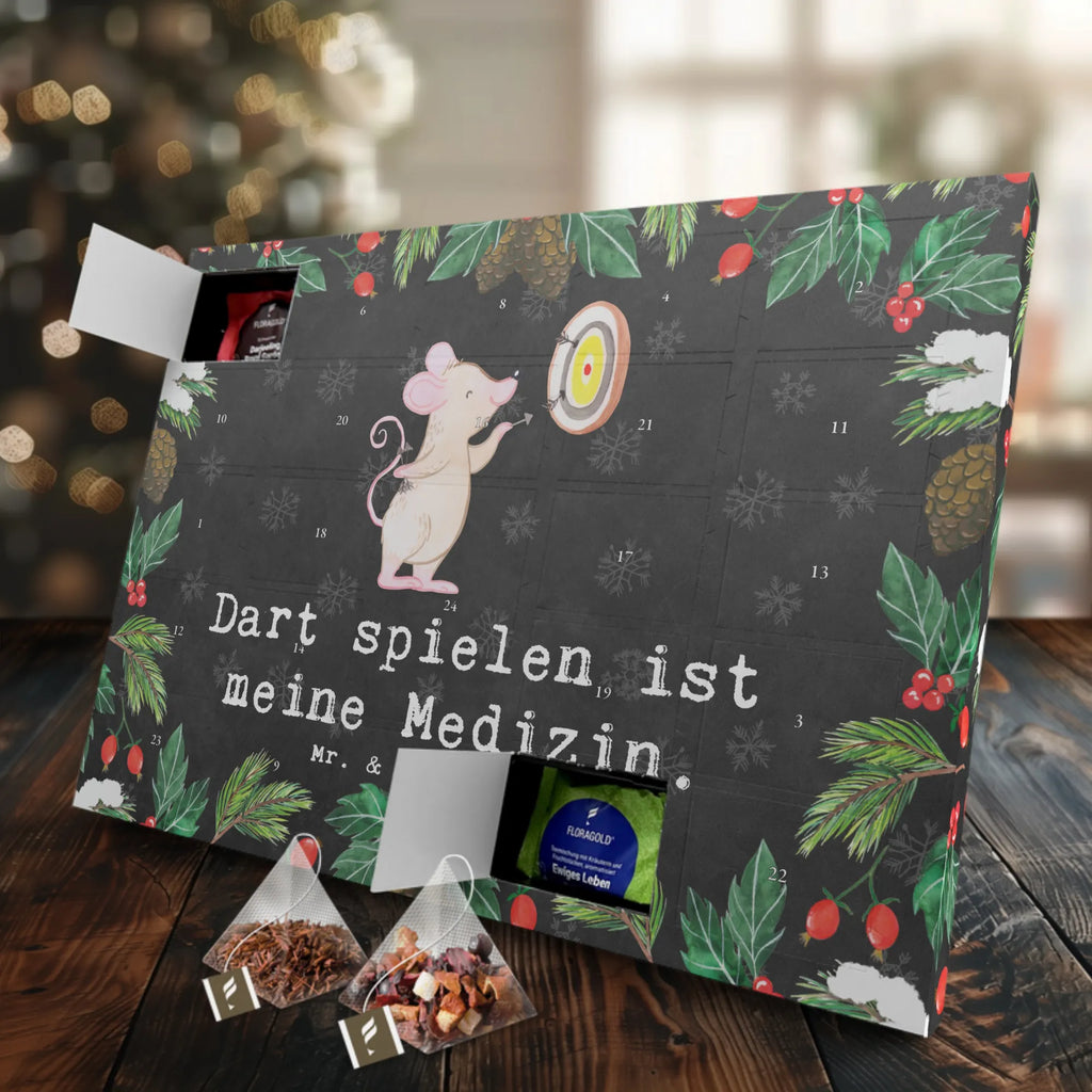 Tee Adventskalender Maus Dart spielen Adventskalender, Tee Adventskalender, Adventskalender mit Tee, Geschenk, Schenken, Sport, Sportart, Hobby, Danke, Dankeschön, Auszeichnung, Gewinn, Sportler, Dart spielen, Darts, Dart Turnier, Darten