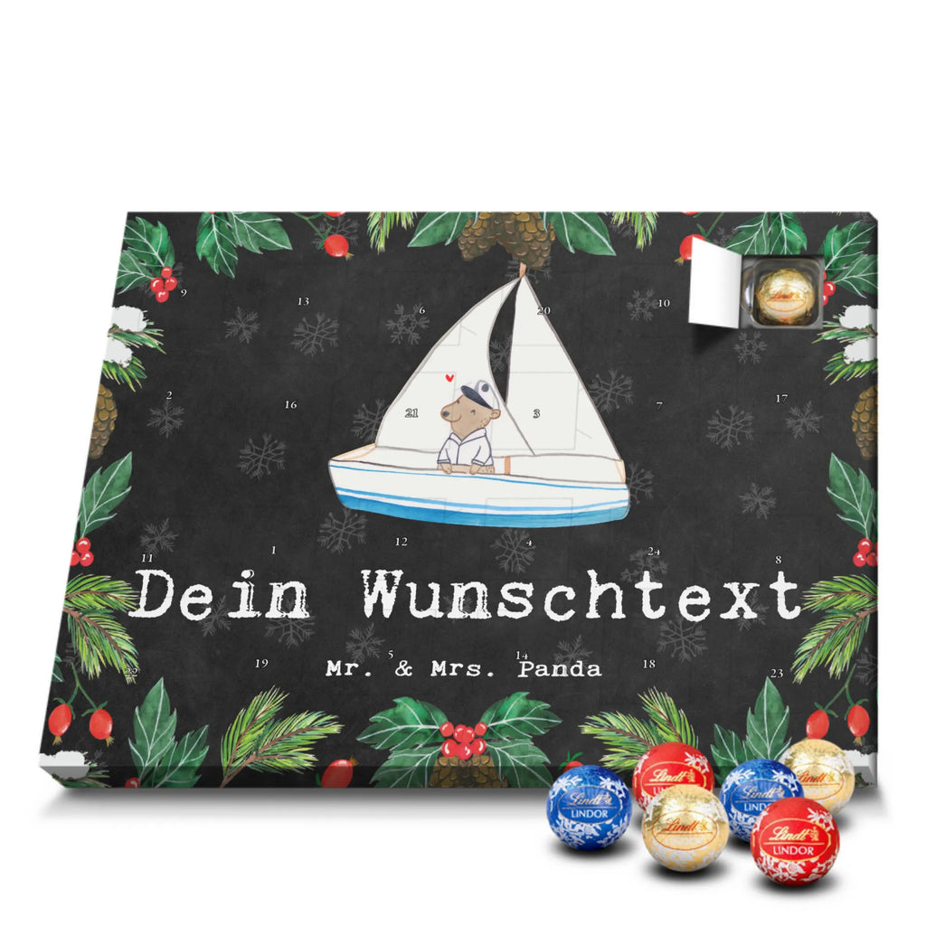 Personalisierter Schoko Adventskalender Bär Segeln Adventskalender mit Namen, Personalisierter Adventskalender, Schenken, Sport, Sportler, Geschenk, Gewinn, Auszeichnung, Dankeschön, Danke, Hobby, Sportart, Yachtclub, Segelschule, Segeltörn, Segeln, Segelboot