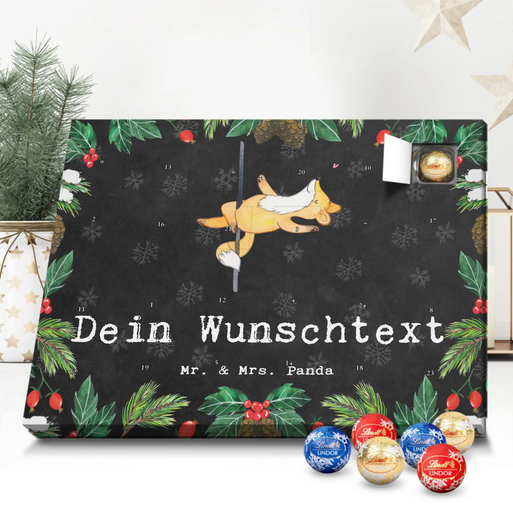 Adventskalender mit Namen Fuchs Poledance Adventskalender mit Namen, Personalisierter Adventskalender, Sportart, Geschenk, Hobby, Danke, Dankeschön, Auszeichnung, Gewinn, Sportler, Sport, Schenken, Pole Dance, Tanzen, Tanz