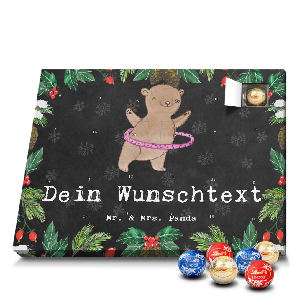Adventskalender mit Namen Bär Hula Hoop Personalisierter Adventskalender, Adventskalender mit Namen, Sportart, Geschenk, Hobby, Danke, Dankeschön, Auszeichnung, Gewinn, Sportler, Sport, Schenken, Fitness, Training, Hula Hoop
