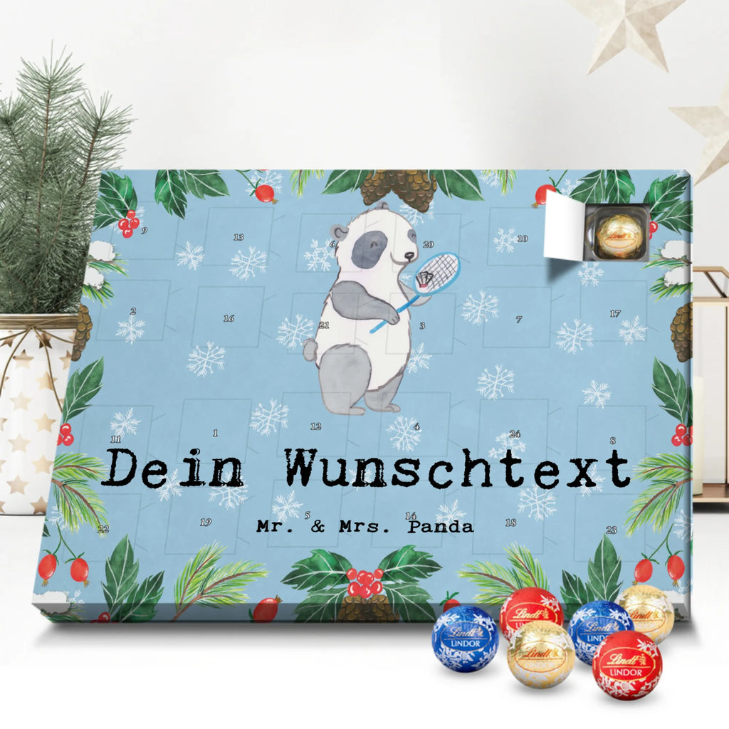 Adventskalender mit Namen Panda Badminton Personalisierter Adventskalender, Adventskalender mit Namen, Sportart, Geschenk, Hobby, Danke, Dankeschön, Auszeichnung, Gewinn, Sportler, Sport, Schenken, Badminton, Badminton spielen