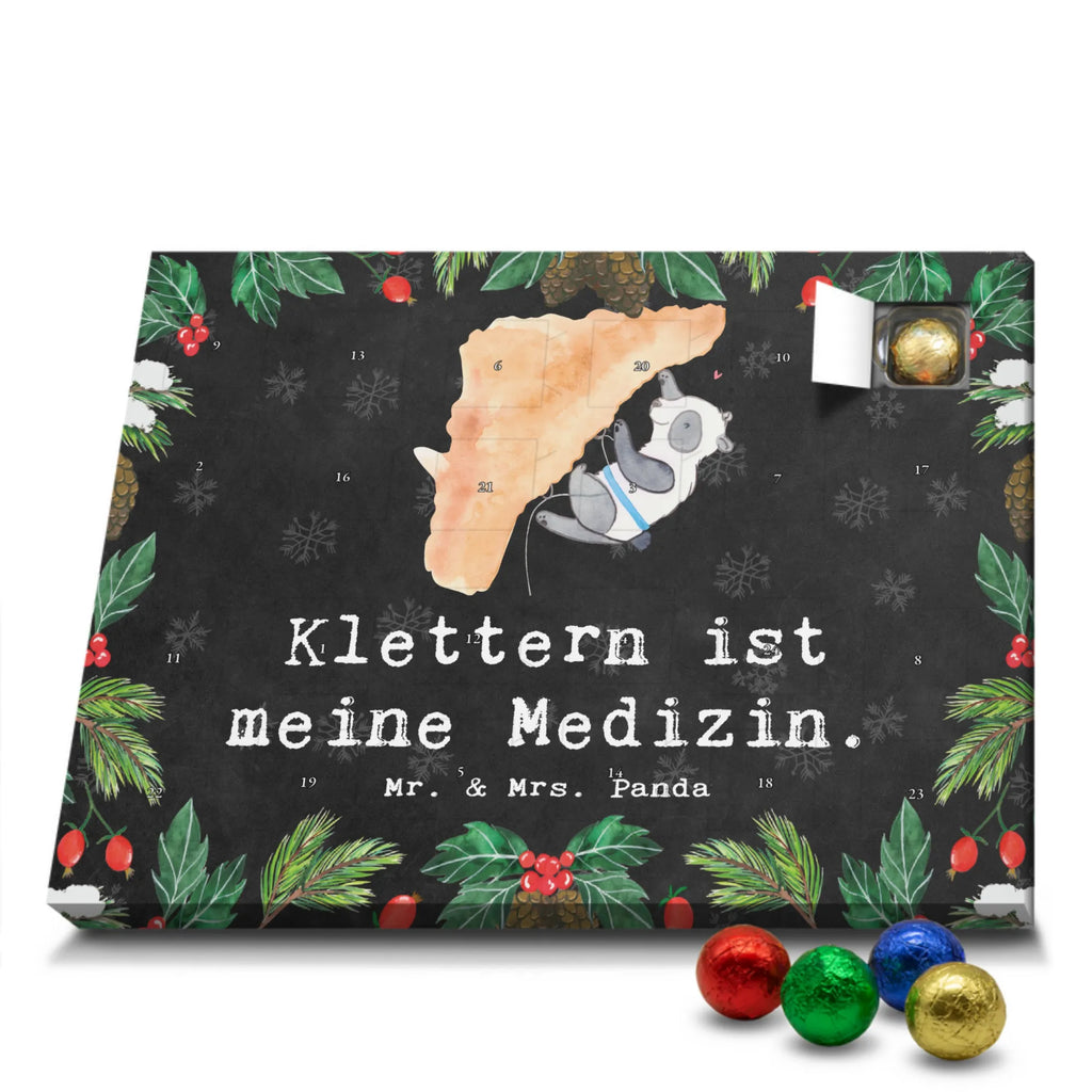 Chocolate advent calendar panda Climb giving, Gift, thank you, award, profit, athlete, Climbing, bouldering, climbing sport, indoor climbing