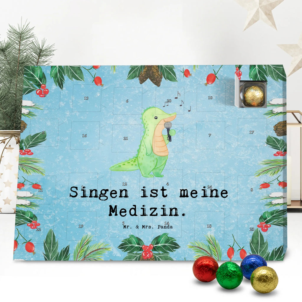 Chocolate advent calendar crocodile To sing giving, Gift, thank you, award, profit, athlete, live performance, hobby singers, Singing, vocals