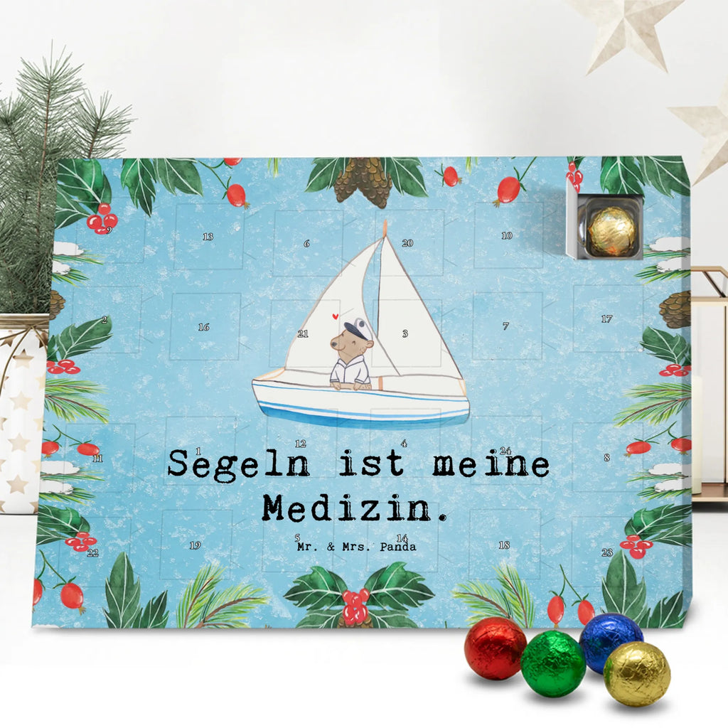 Chocolate advent calendar bear Sail giving, Gift, thank you, award, profit, athlete, yacht club, sailing school, sailing, sailing boat, sailing trip
