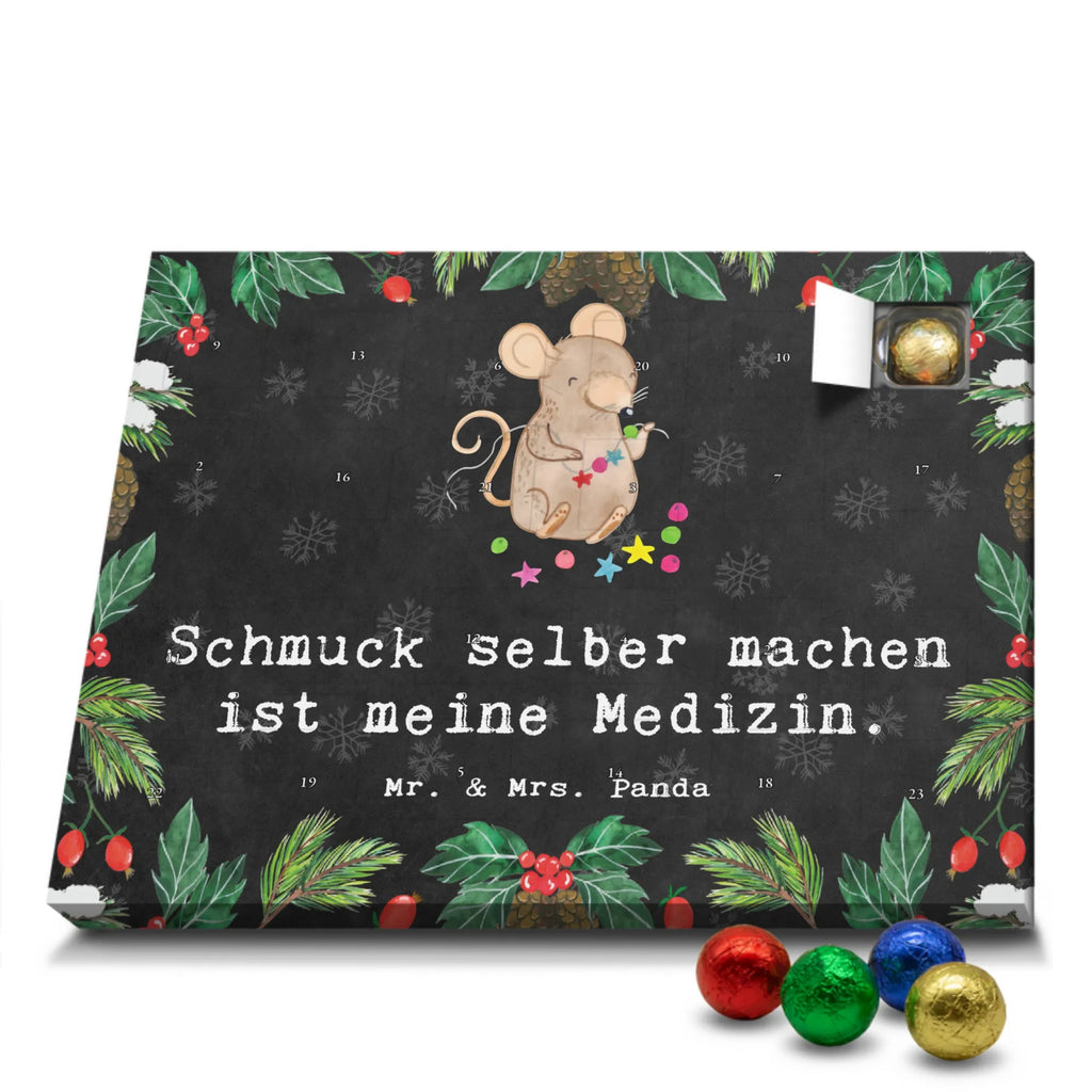 Chocolate advent calendar Mouse make jewelry yourself giving, Gift, thank you, award, profit, athlete, make jewelry, Make jewelry yourself