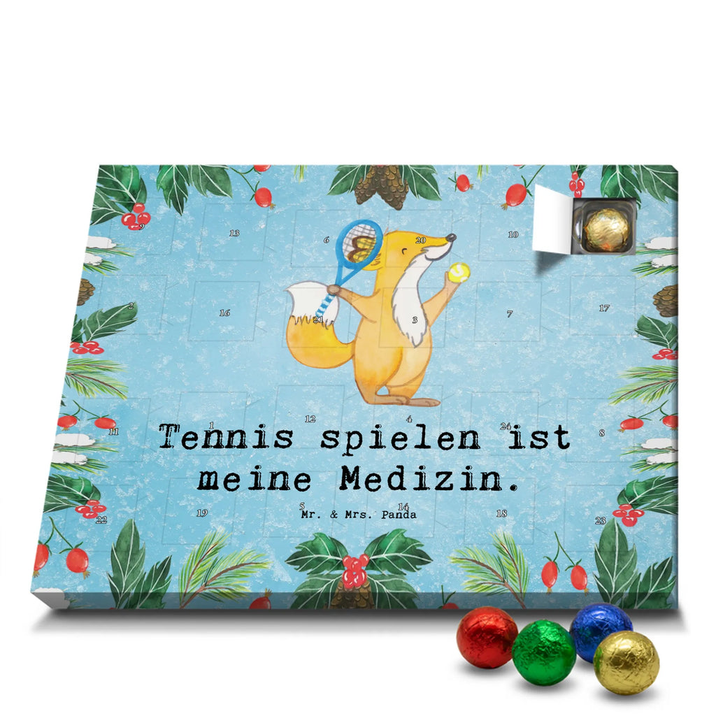 Chocolate advent calendar Fox play tennis giving, Gift, thank you, award, profit, athlete, ball sport, tennis club, Playing tennis, tennis tournament