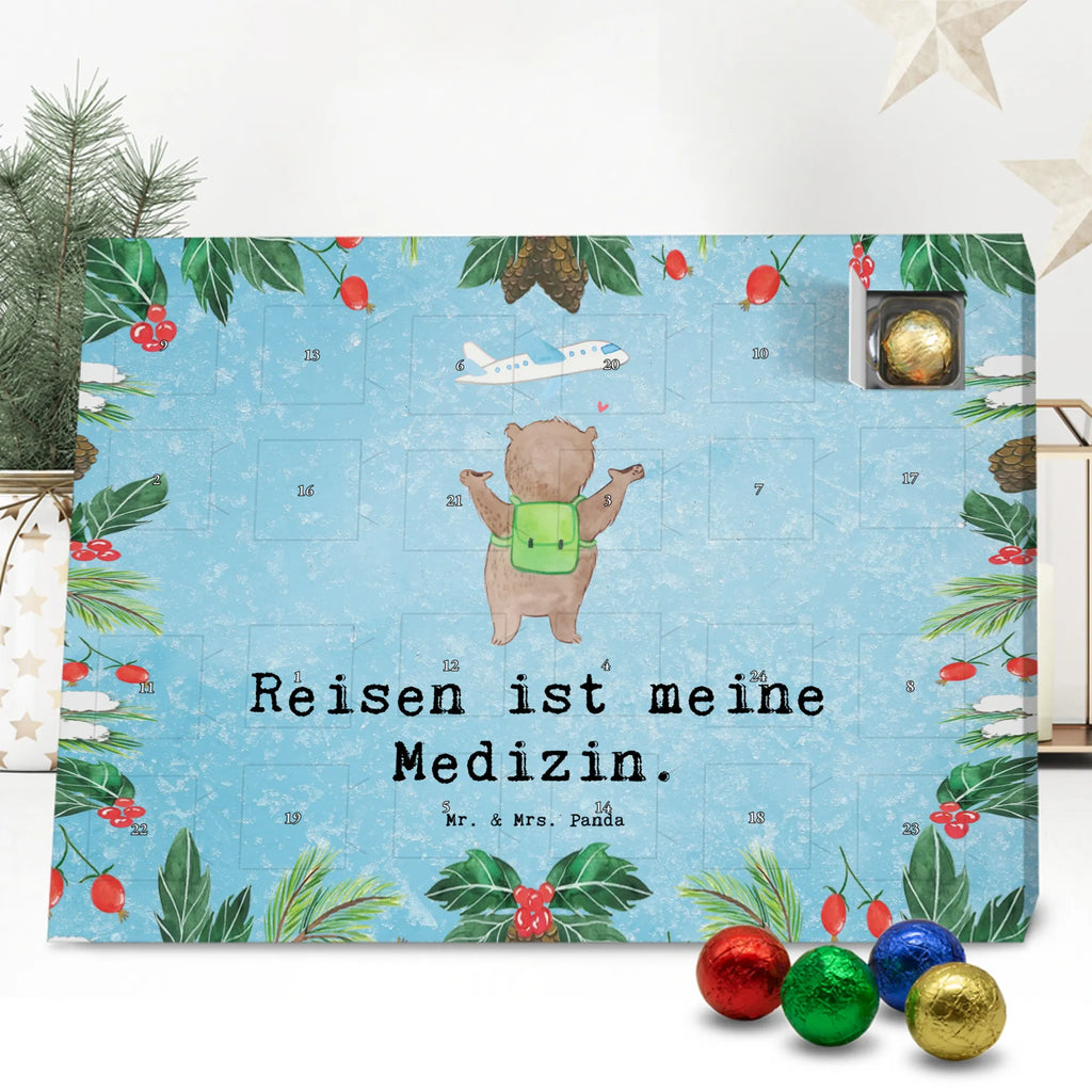 Chocolate advent calendar bear Travel giving, Gift, thank you, award, profit, athlete, exchange year, tour group, student exchange, holidays, world trip, tour operator, travel agency, Travel, year abroad, vacation