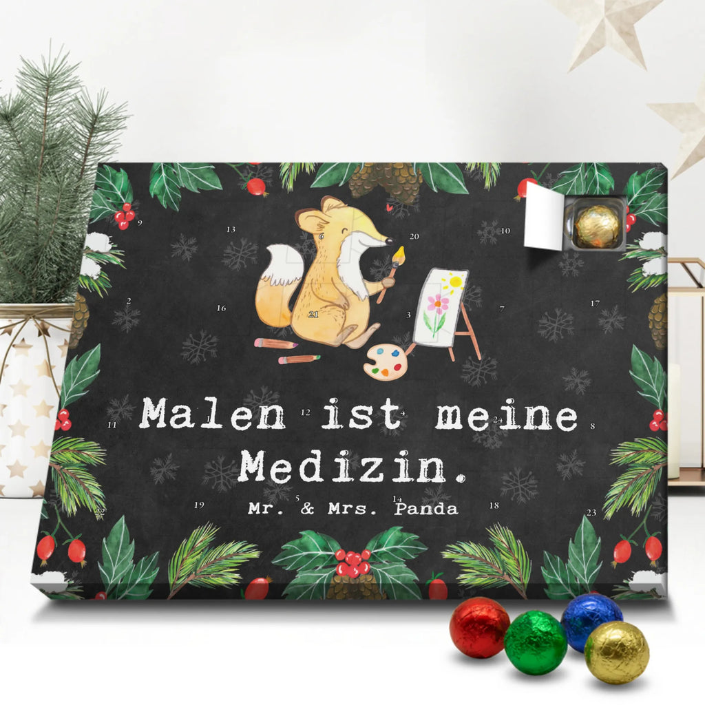 Chocolate advent calendar Fox To paint giving, Gift, thank you, award, profit, athlete, hobby artist, Painting, drawing