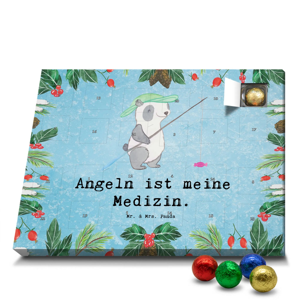 Chocolate advent calendar panda fishing giving, Gift, thank you, award, profit, athlete, go fishing, fishing club, hobby angler, fishing, fishing sport