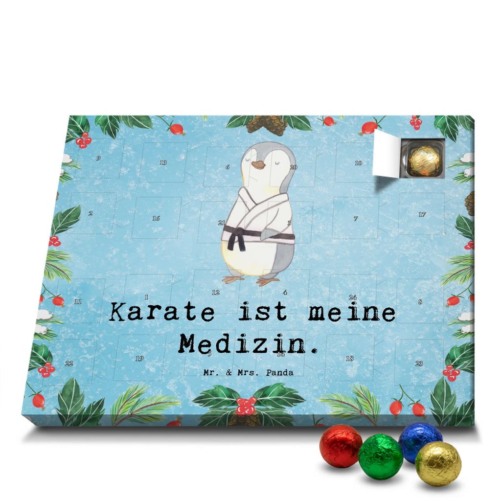 Chocolate advent calendar penguin karate giving, Gift, thank you, award, profit, athlete, self defense, karate club, martial arts