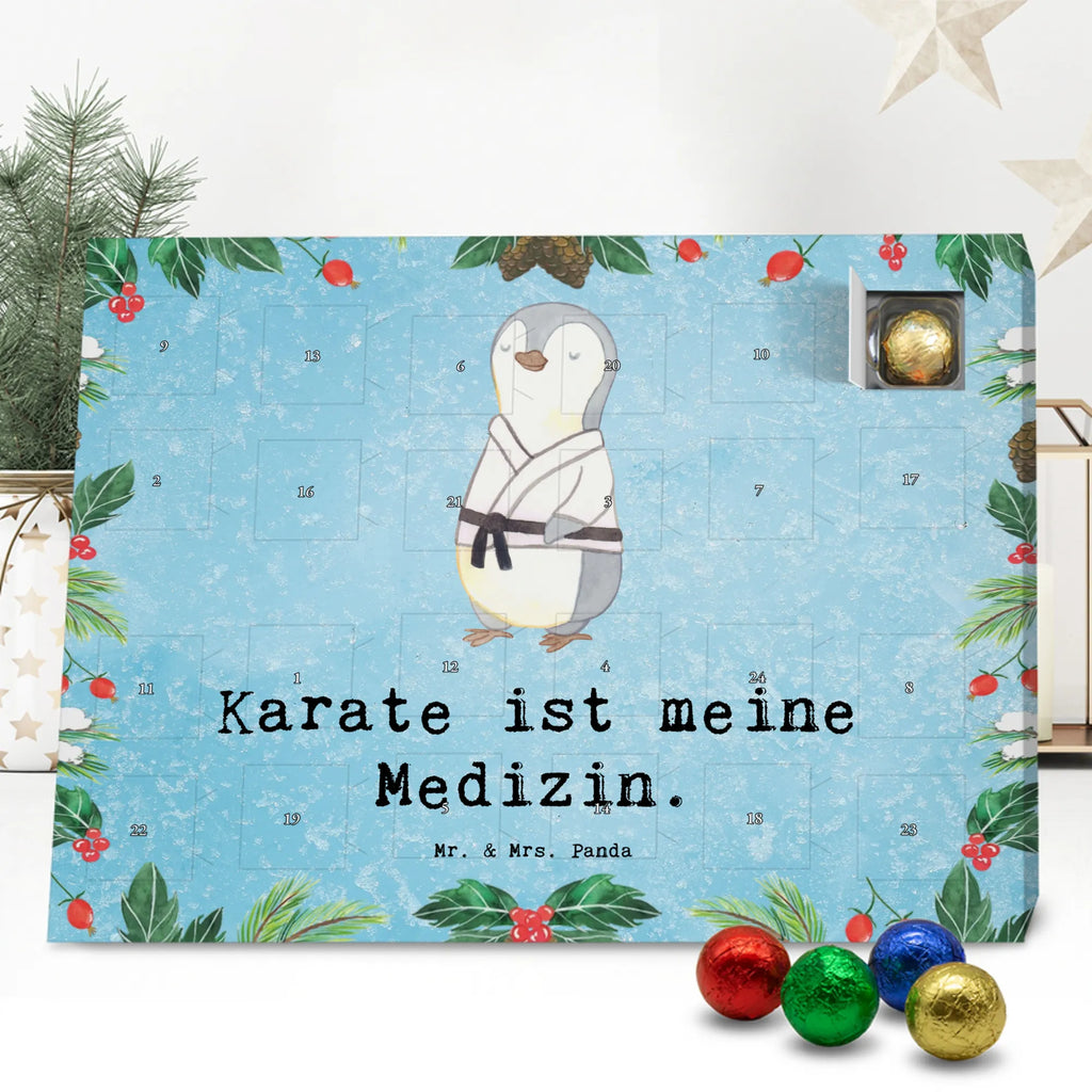 Chocolate advent calendar penguin karate giving, Gift, thank you, award, profit, athlete, self defense, karate club, martial arts