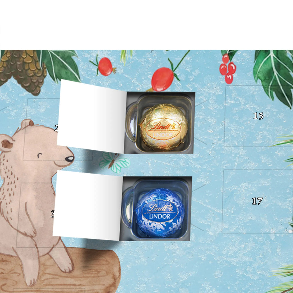 Chocolate advent calendar bear nature lover giving, Gift, thank you, award, profit, athlete, Hiking
