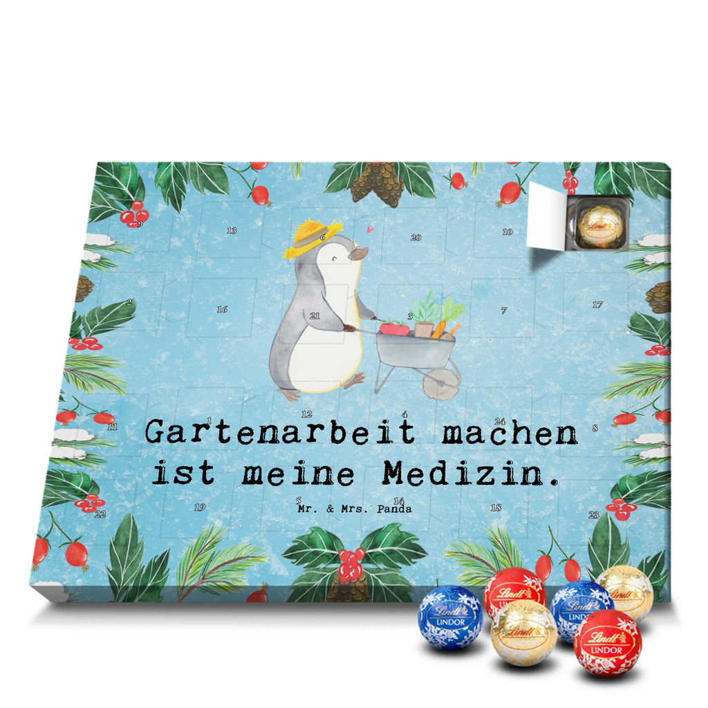 Chocolate advent calendar penguin gardening giving, Gift, thank you, award, profit, athlete, garden maintenance, Gardening