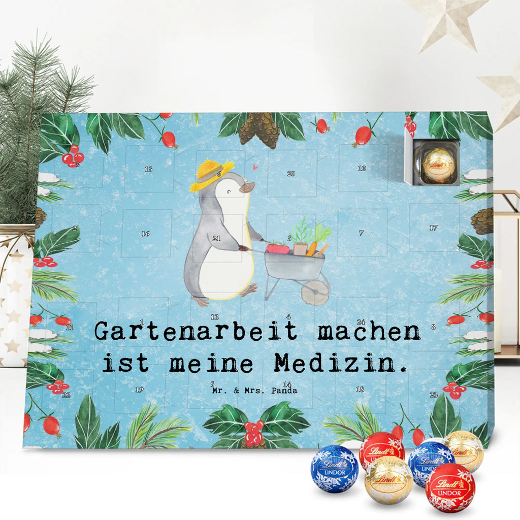 Chocolate advent calendar penguin gardening giving, Gift, thank you, award, profit, athlete, garden maintenance, Gardening