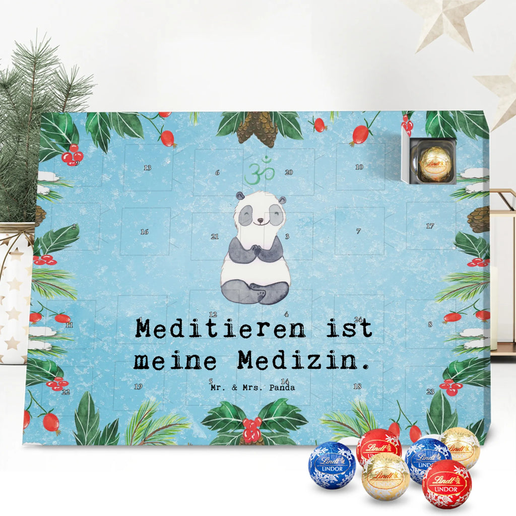 Chocolate advent calendar panda meditate giving, Gift, thank you, award, profit, athlete, meditation course, Meditate