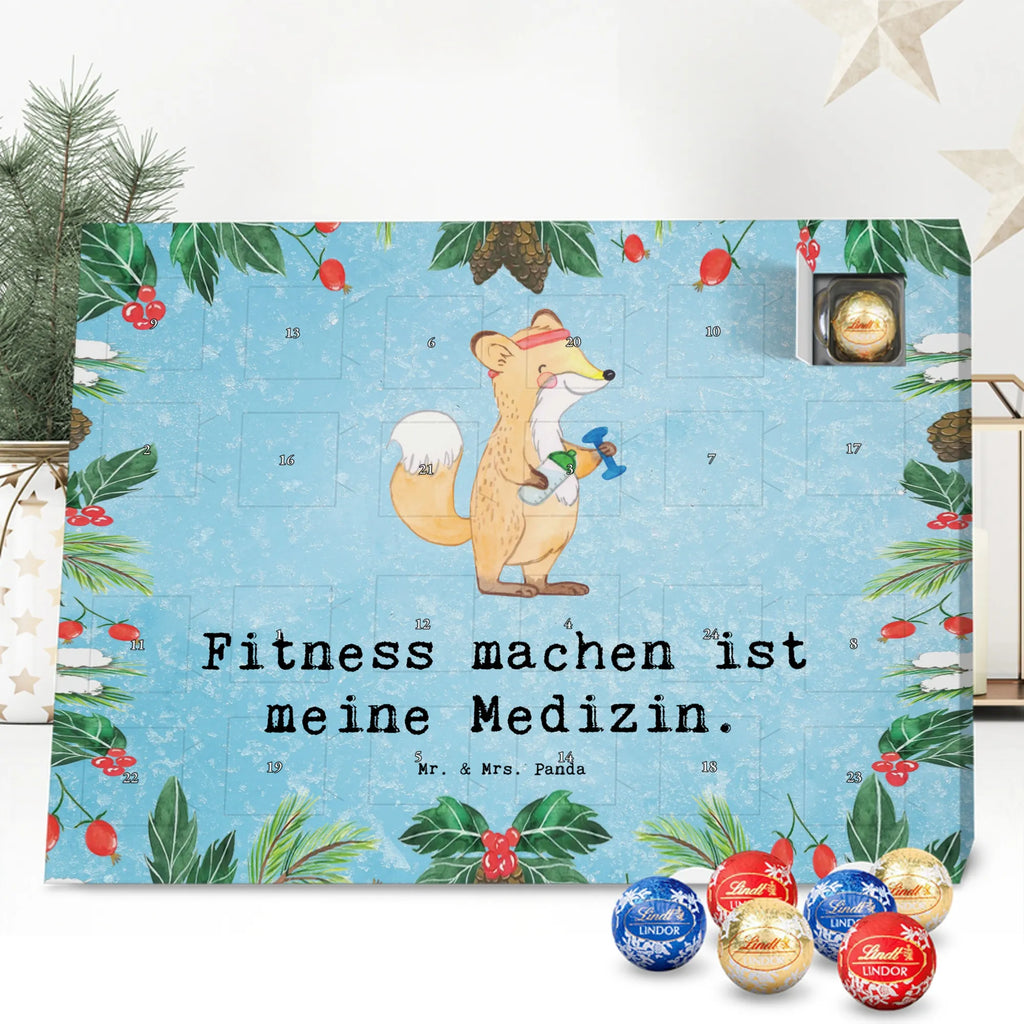 Chocolate advent calendar Fox fitness giving, Gift, thank you, award, profit, athlete, sports club, weight training, exercising