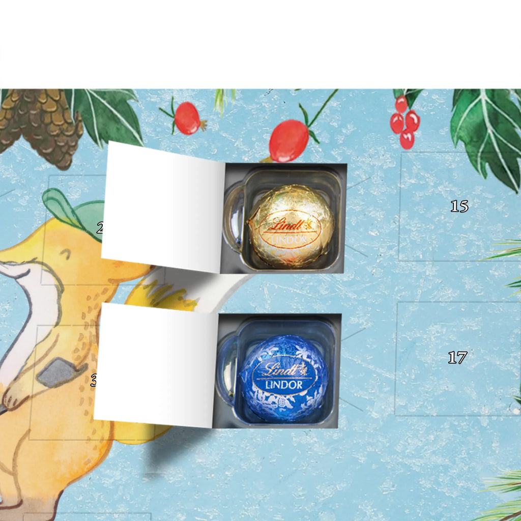 Chocolate advent calendar Fox metal detector giving, Gift, thank you, award, profit, athlete, probe, probe walker, treasure hunt, Metal detector, look for coins