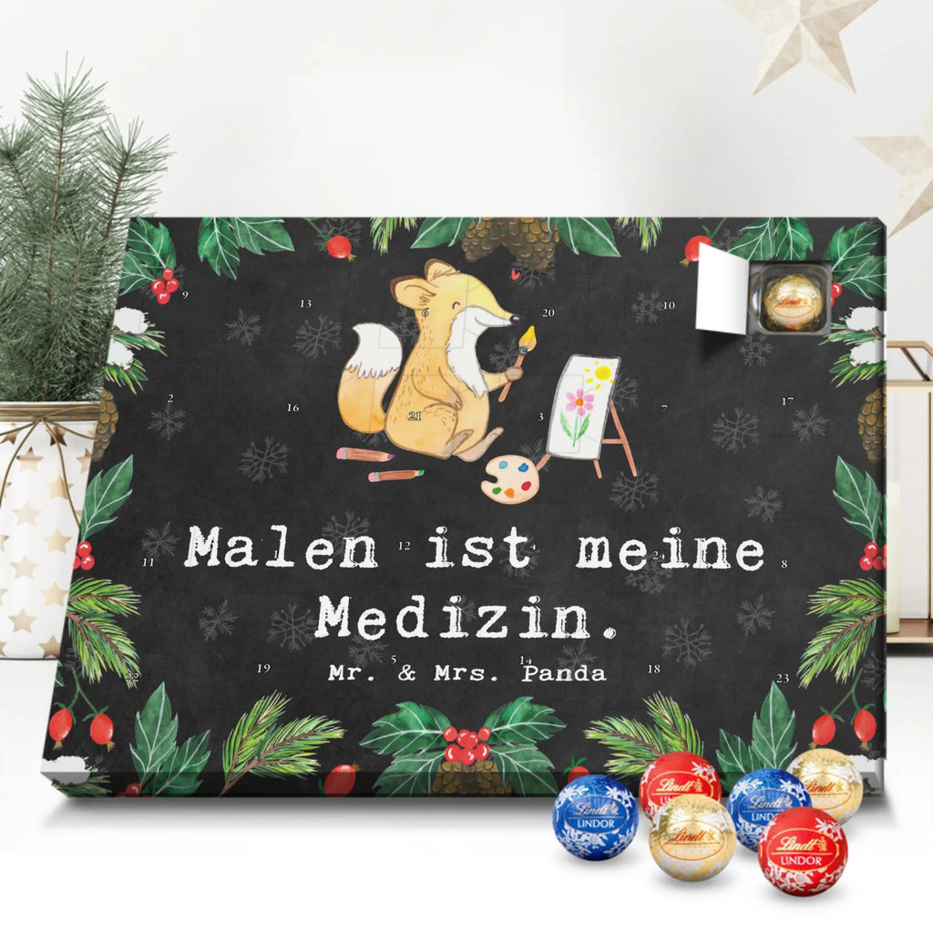 Chocolate advent calendar Fox To paint giving, Gift, thank you, award, profit, athlete, hobby artist, Painting, drawing