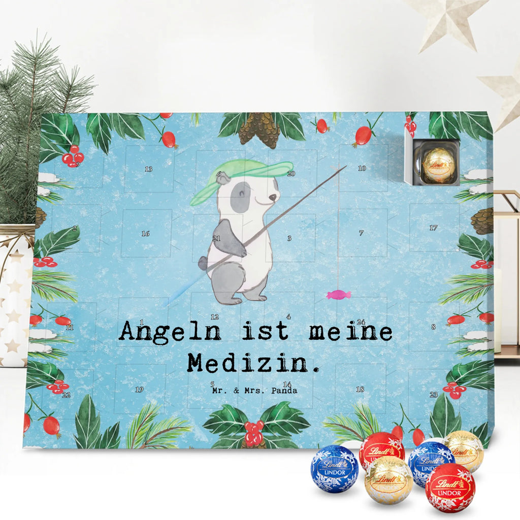 Chocolate advent calendar panda fishing giving, Gift, thank you, award, profit, athlete, go fishing, fishing club, hobby angler, fishing, fishing sport