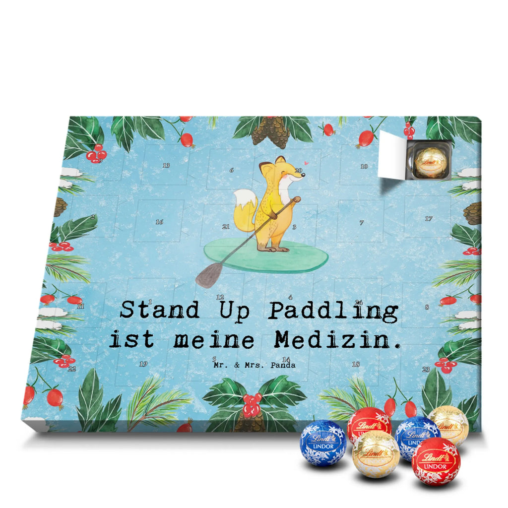 Chocolate advent calendar Fox Stand up paddling giving, Gift, thank you, award, profit, athlete
