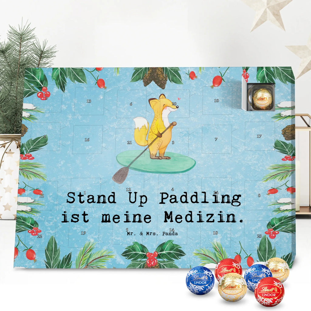 Chocolate advent calendar Fox Stand up paddling giving, Gift, thank you, award, profit, athlete