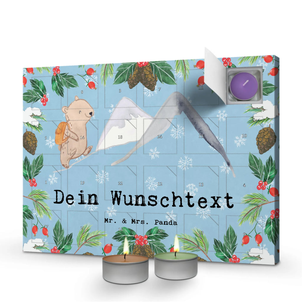 Personalisierter Duftkerzen Adventskalender Bär Bergsteigen Personalisierter Duftkerzen Adventskalender, Geschenk, Schenken, Sport, Sportart, Hobby, Danke, Dankeschön, Auszeichnung, Gewinn, Sportler, Bergsteigen, Bergsport, Alpinismus, Trekking, Alpinwandern, Wandern